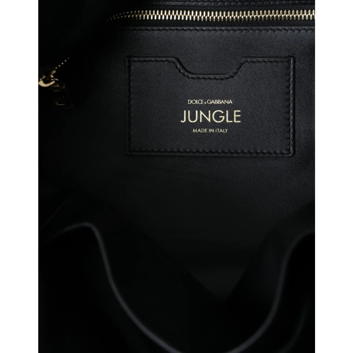 Dolce Gabbana Jungle Aria Shopper with Quilted Calfskin and Chain Handles &