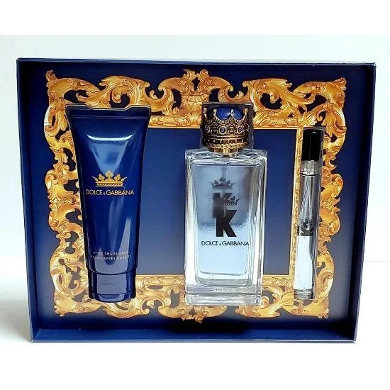 Dolce Gabbana K 3 Piece Gift Set with Eau De Toilette Spray for Men Men’s Sets &
