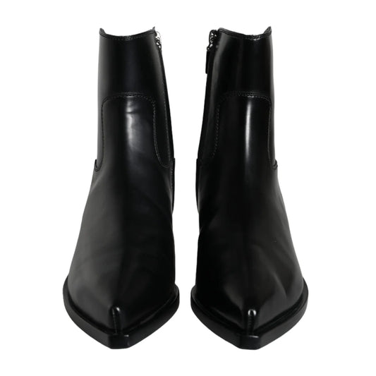 Dolce Gabbana Leather Ankle Boots Luxury Style for Trendsetters &
