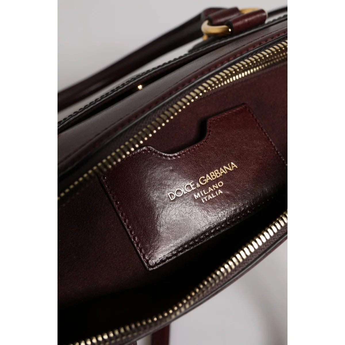 Dolce & Gabbana Leather Duffle Soft Bag with Shoulder Strap