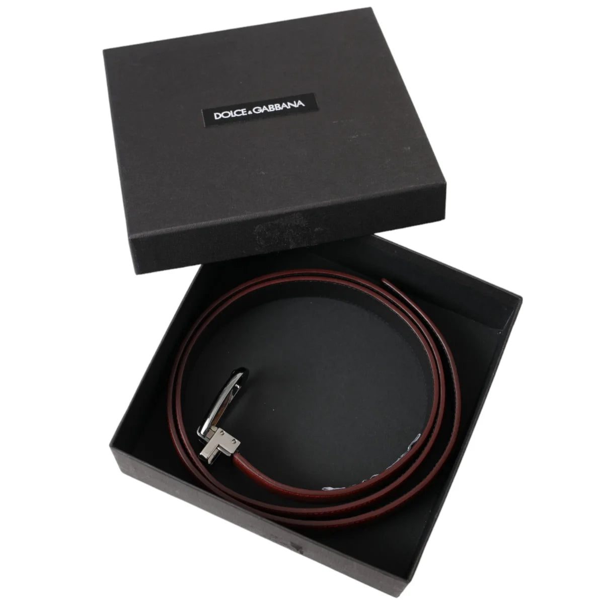 Dolce Gabbana Leather Metal Buckle Belt for Dress Style Elegance &