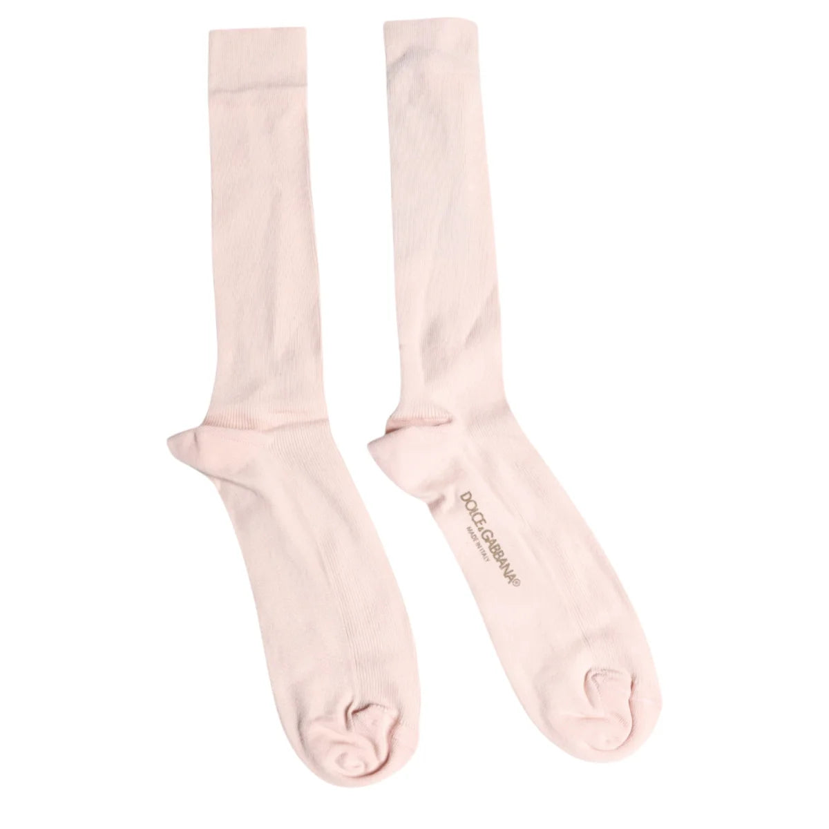 Dolce Gabbana Luxury Dress Statement Calf Socks with Logo Print &