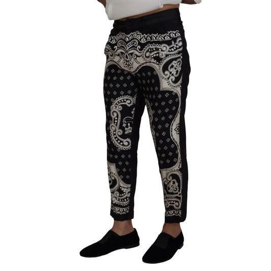 Dolce & Gabbana Mainline Trousers Bandana Print Logo Details