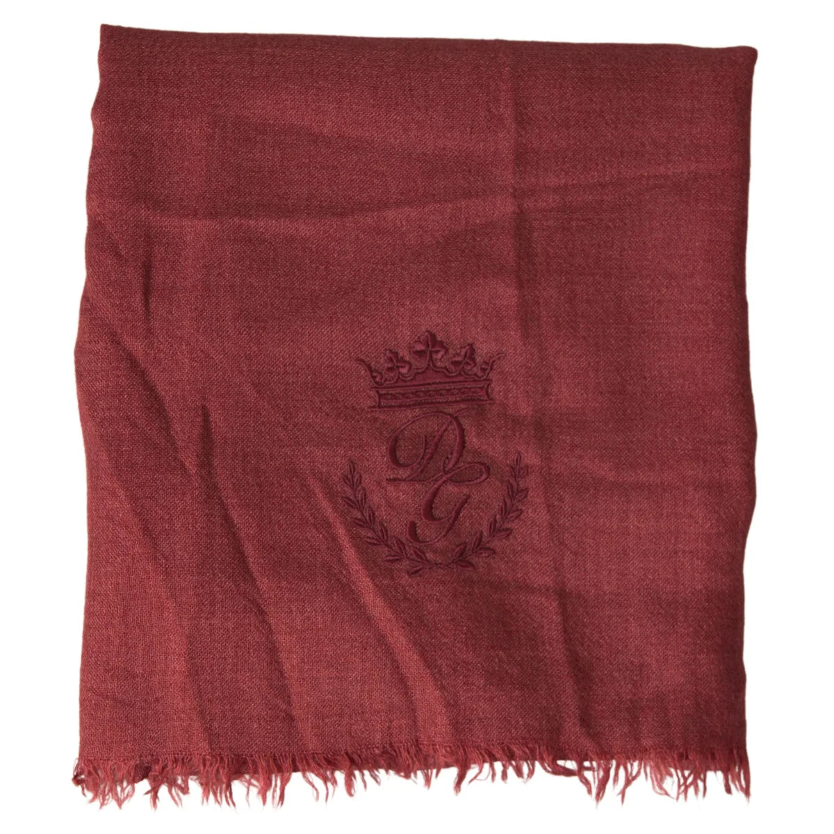 Dolce Gabbana Maroon Knitted Neck Wrap Scarf Exudes Italian Elegance &