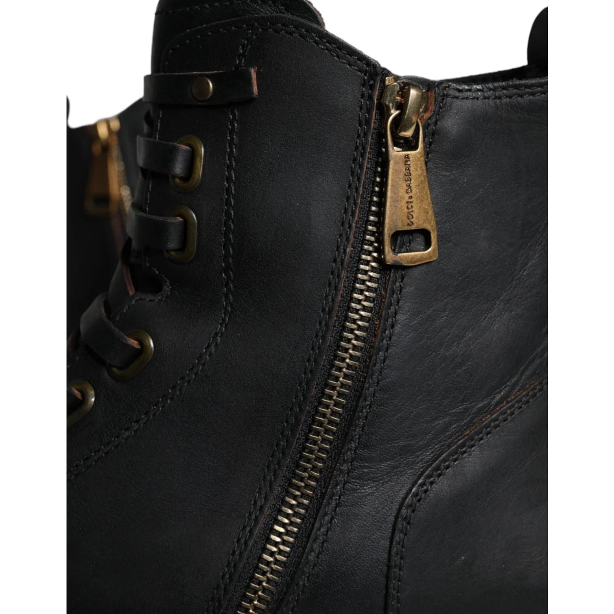 Dolce Gabbana Mens Mid Calf Boots Unleashed Lace Up Style &