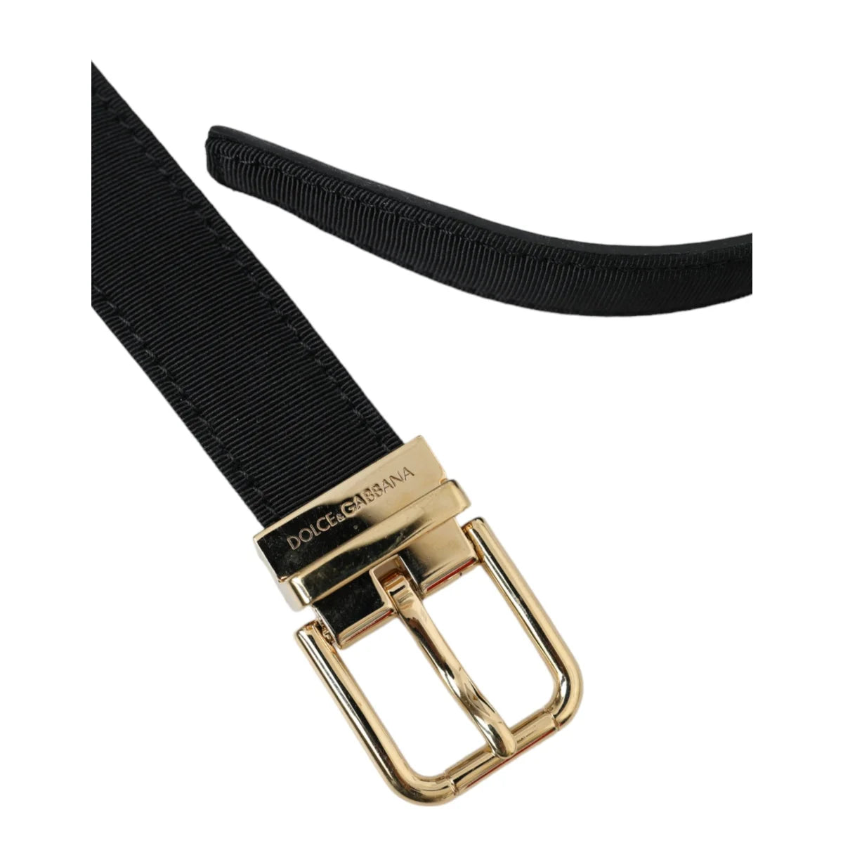 Dolce Gabbana Metal Buckle Belt in Luxurious Leather &