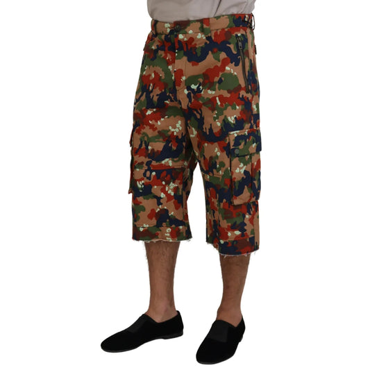 Dolce Gabbana Multicolor Cargo Shorts Chic Vibrant Streetwear &