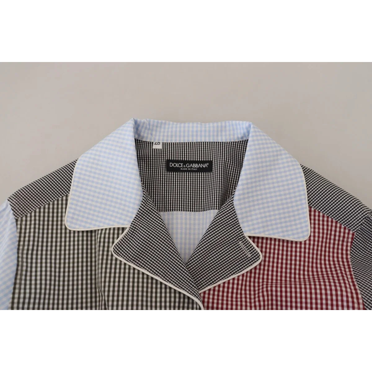 Dolce & Gabbana Multicolor Patchwork Cotton Long Sleeves Shirt