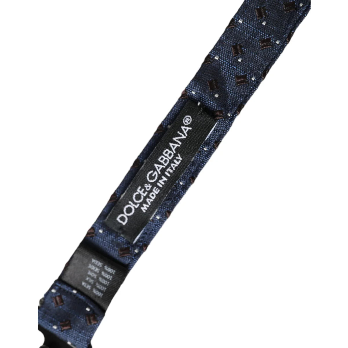 Dolce Gabbana Navy Blue Dress Bow Tie with Elegant Metal Clasp &