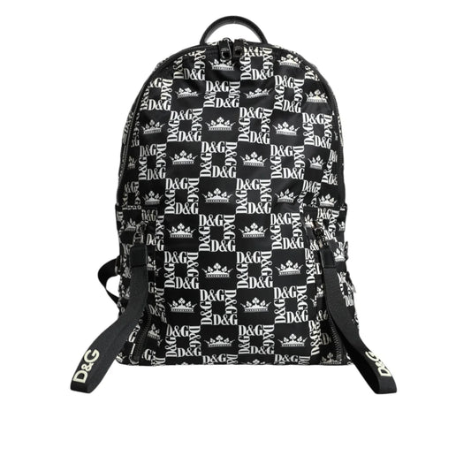 Dolce Gabbana Nylon Backpack Bag with Stylish Print &