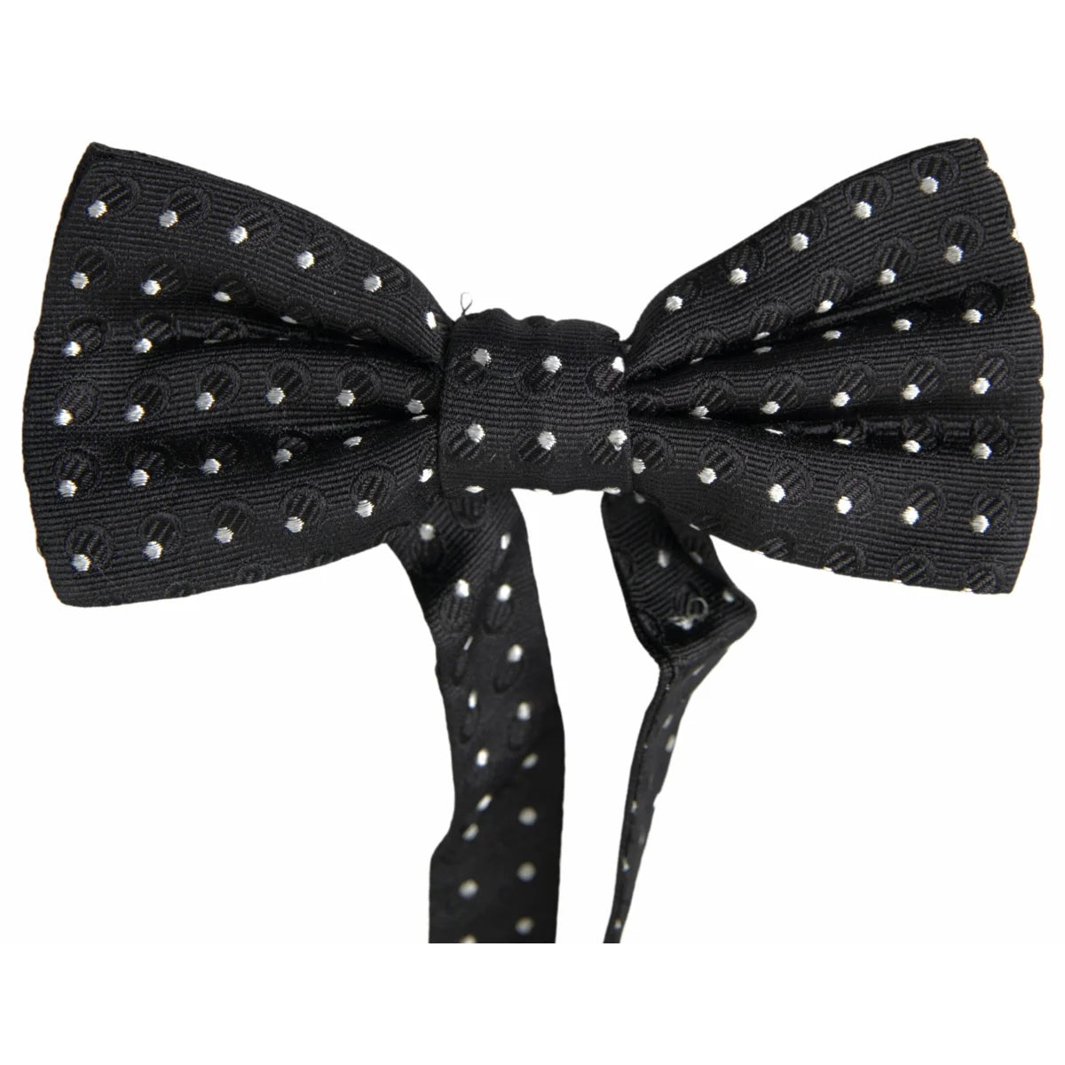 Dolce Gabbana Silk Adjustable Bow Tie with Elegant Metal Hook &