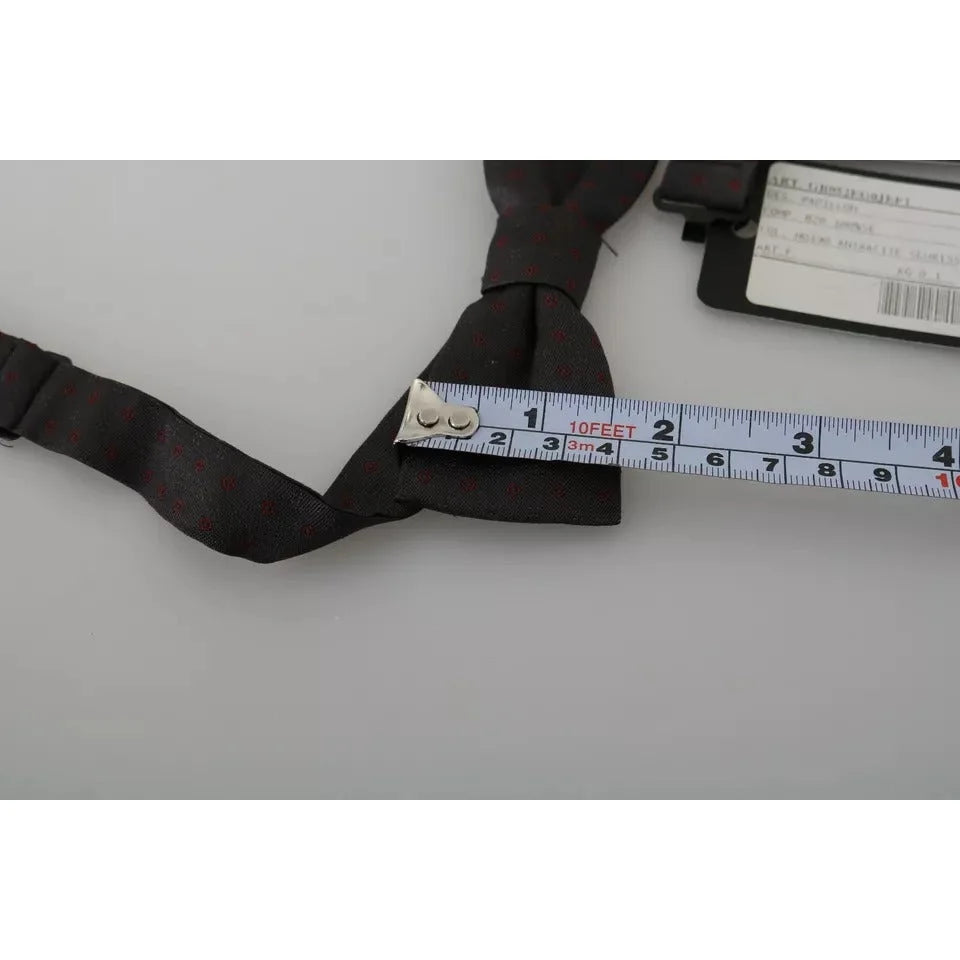 Dolce Gabbana Silk Adjustable Bow Tie Exclusive Luxury Accessory &