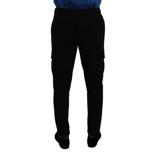 Dolce & Gabbana slim fit cargo pants ignite black allure