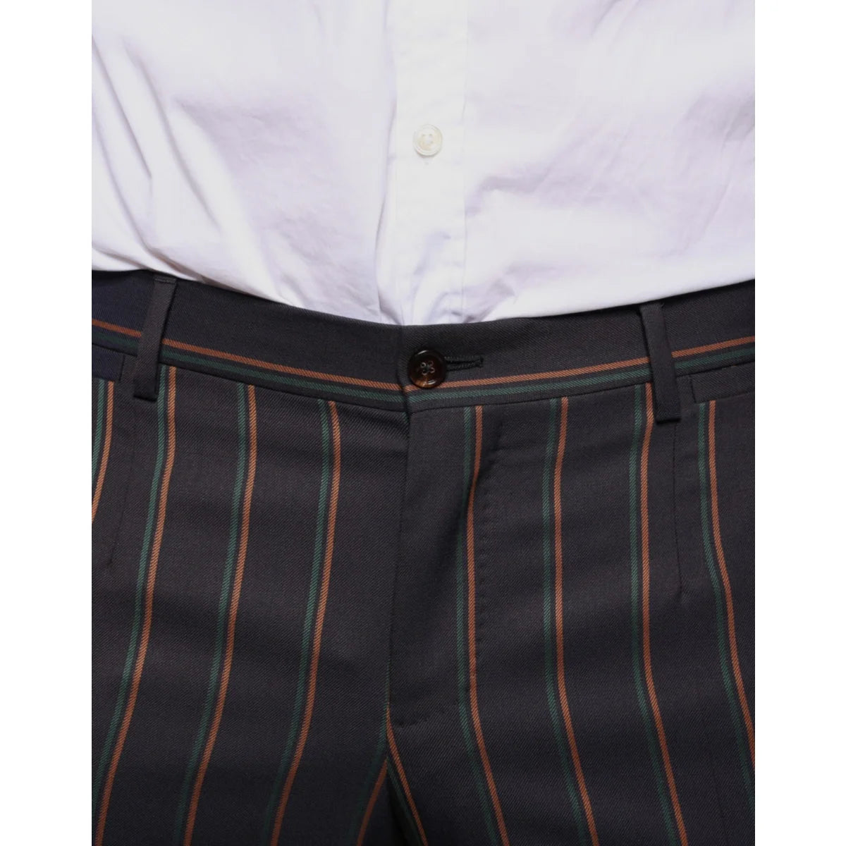 Dolce & Gabbana Striped Wool Dress Pants for Effortless Sophistication