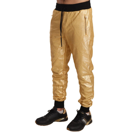 Dolce & Gabbana Sweatpants with Gold Pig Back Pocket Luxury Regular Fit