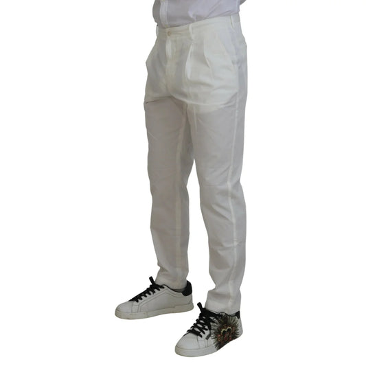 Dolce & Gabbana White Chino Pants Dress Sensation