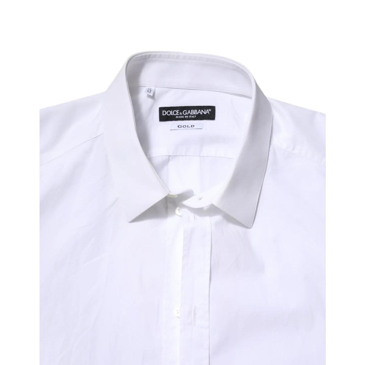 Dolce & Gabbana White Cotton Dress Shirt with Long Sleeves