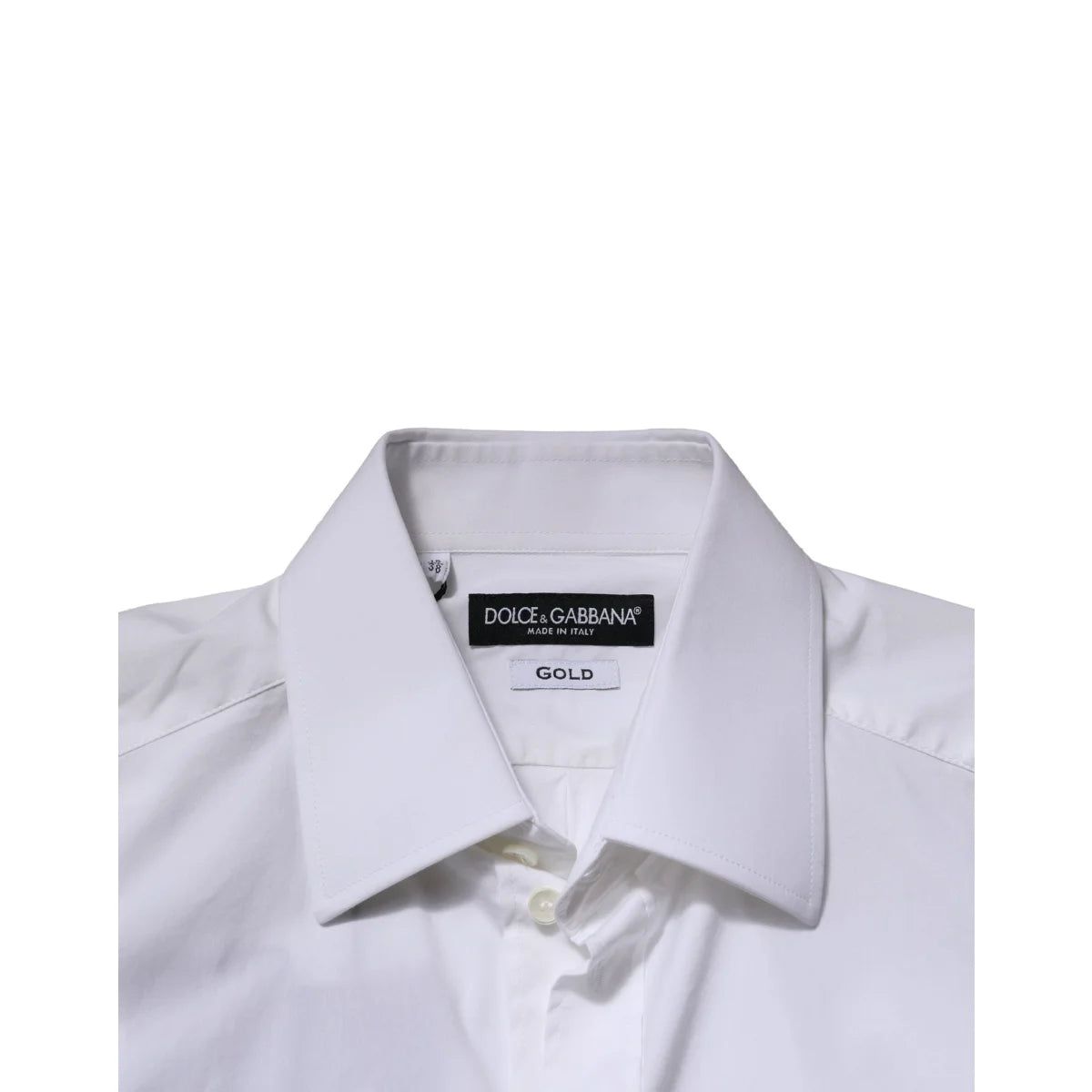 Dolce & Gabbana White Gold Long Sleeves Dress Shirt Elegance