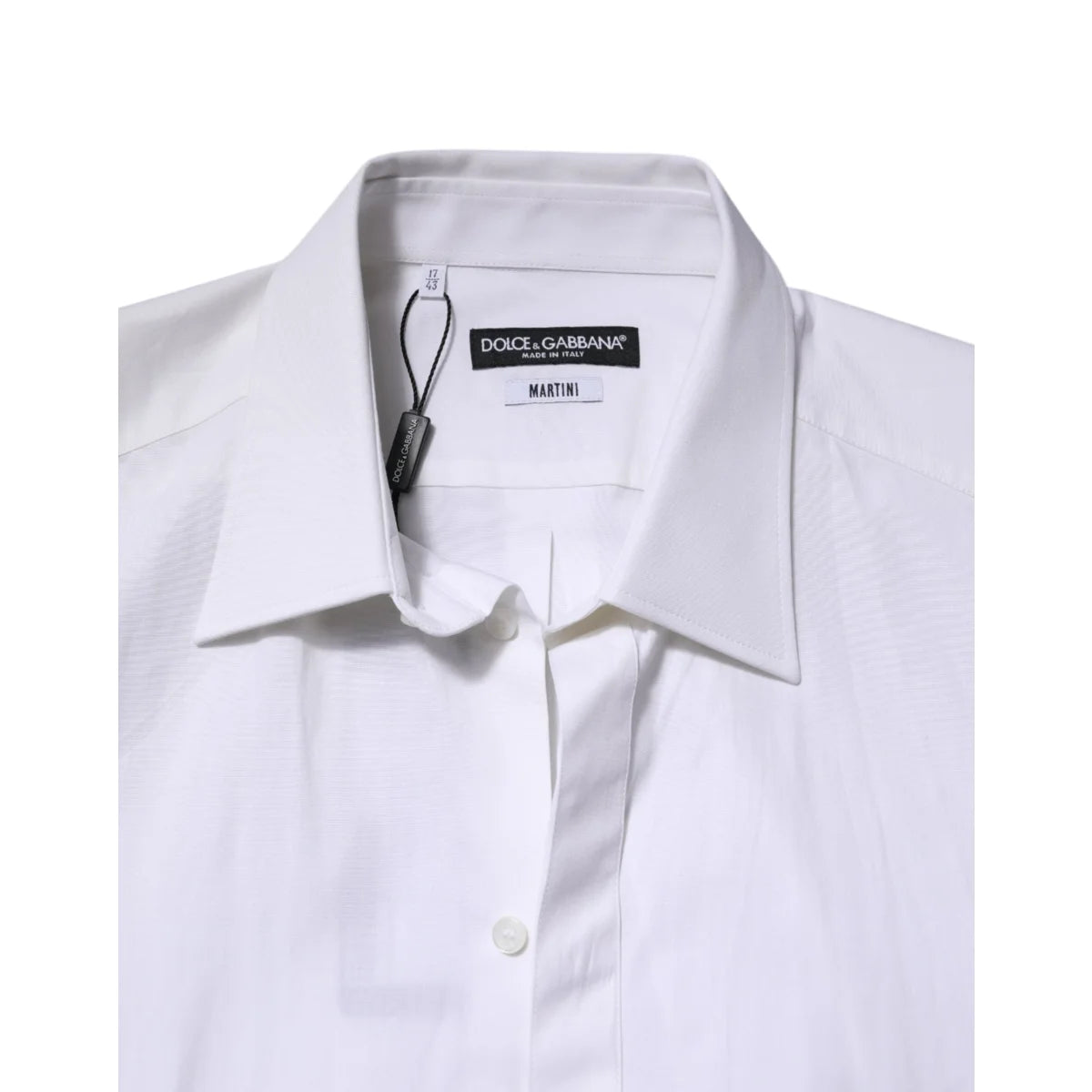 Dolce Gabbana White Martini Long Sleeve Classic Dress Shirt &