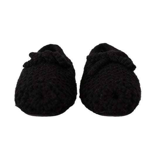 Dolce & Gabbana Wool Knit Ballerina Flats