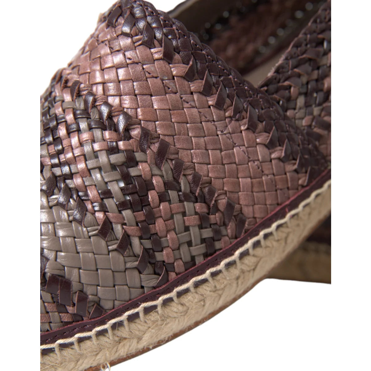 Dolce & Gabbana Woven Buffalo Leather Espadrilles Shoes