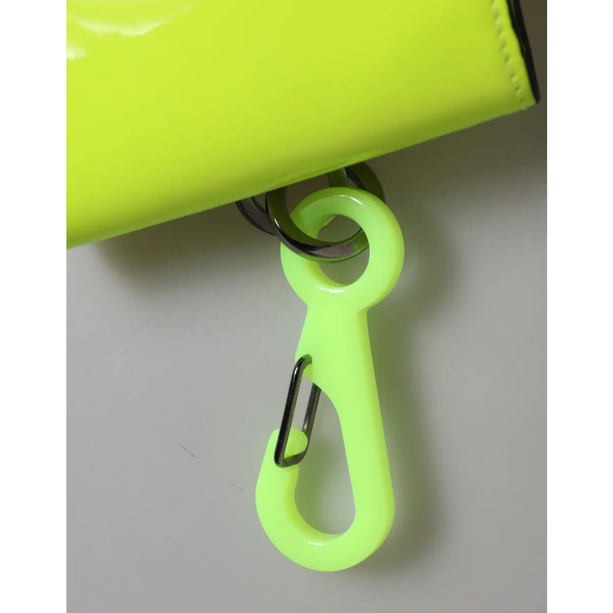 Dolce and Gabbana Yellow Green Bifold Leather Cardholder Luxury Style &