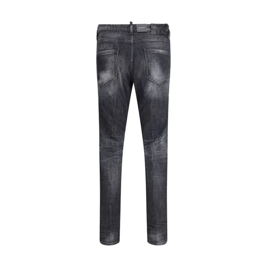 Dsquared² Black Cotton Slim Fit Jeans