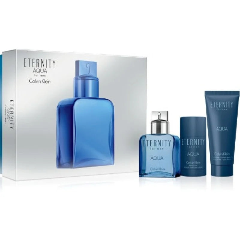 Eternity Aqua 3 Piece Gift Set Delivers Crisp Aquatic Elegance Men’s Sets Calvin Klein