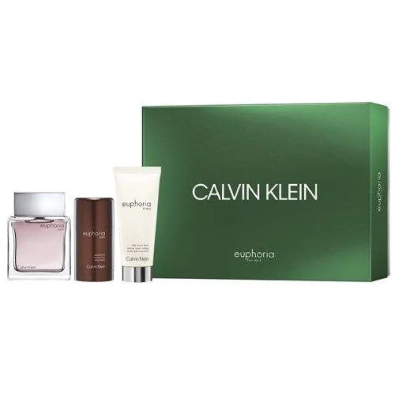 Calvin Klein Euphoria Gift Set Triple Piece with Eau de Toilette Men’s Sets