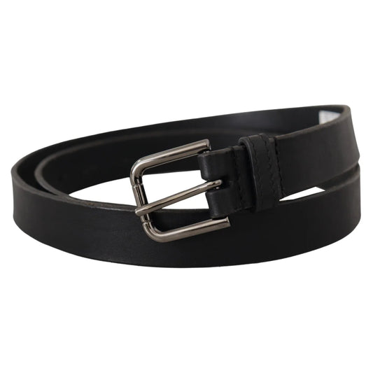 Eye Catching Dolce Gabbana Leather Belt With Sleek Metal Buckle &