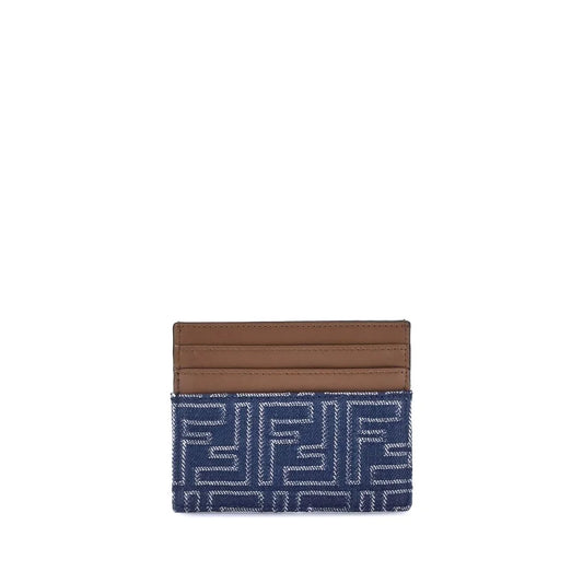 Fendi Blue Fabric Wallet