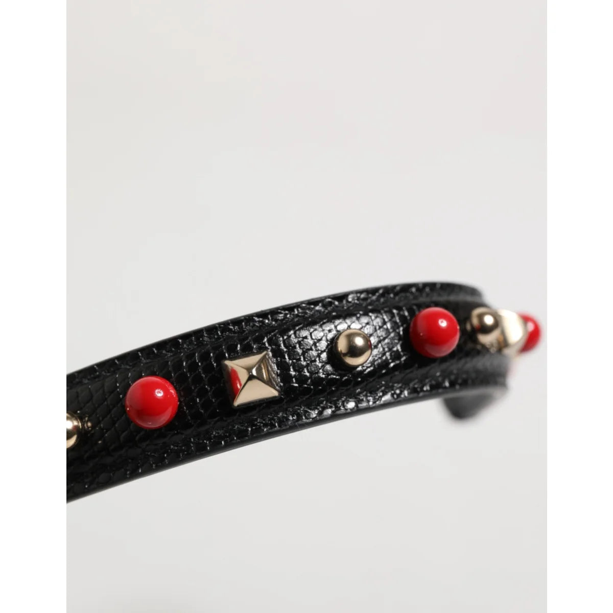 Gabbana Black Embellished Leather Shoulder Strap Handbag Accessory Dolce &