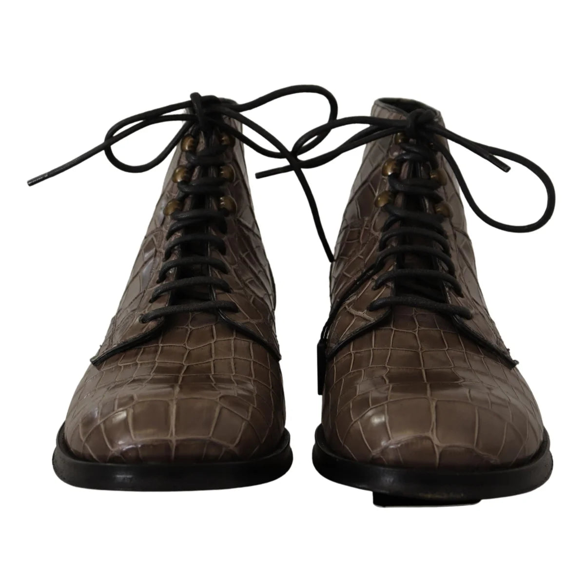 Gabbana Crocodile Derby Boots Crafted in Luxurious Leather Dolce &