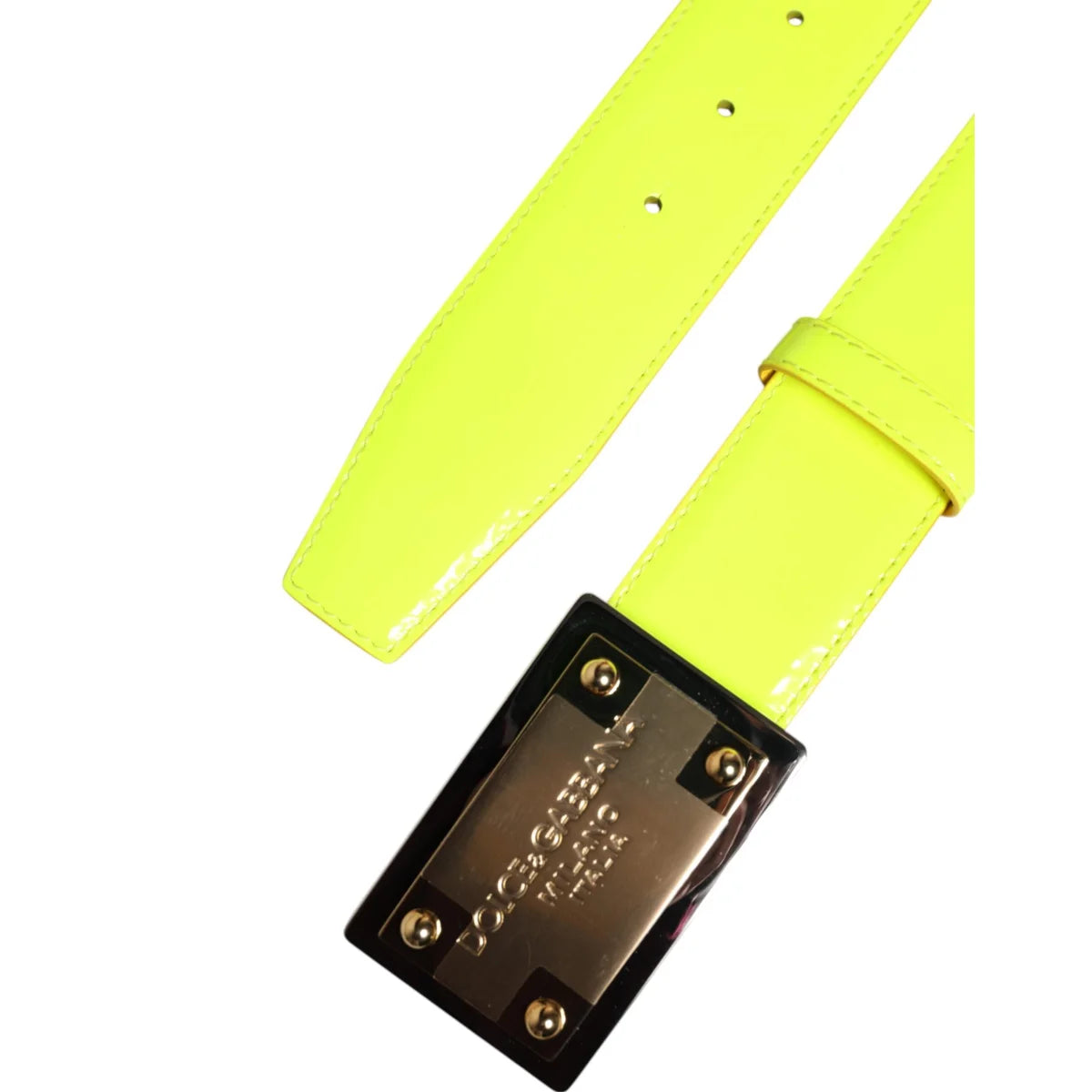 Gabbana Leather Belt Style Explosion in Vibrant Yellow Green Dolce &