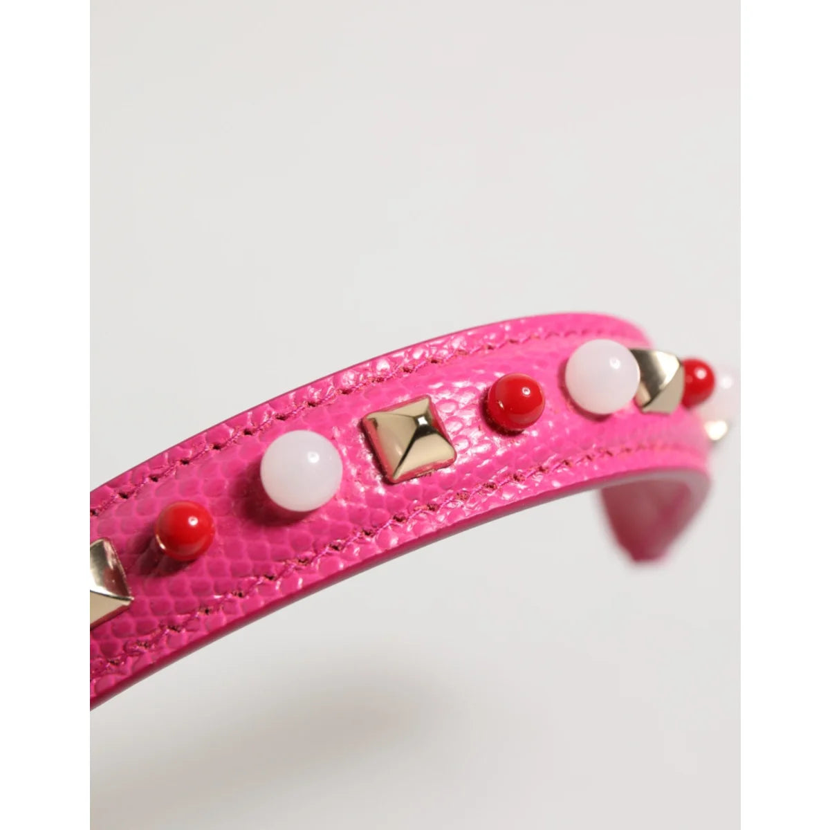 Gabbana Pink Embellished Leather Shoulder Strap Handbag Accessory Dolce &