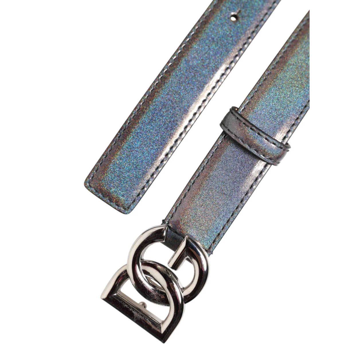 Gabbana Silver Tone Buckle Belt Unleashed in High-Quality Leather Dolce &