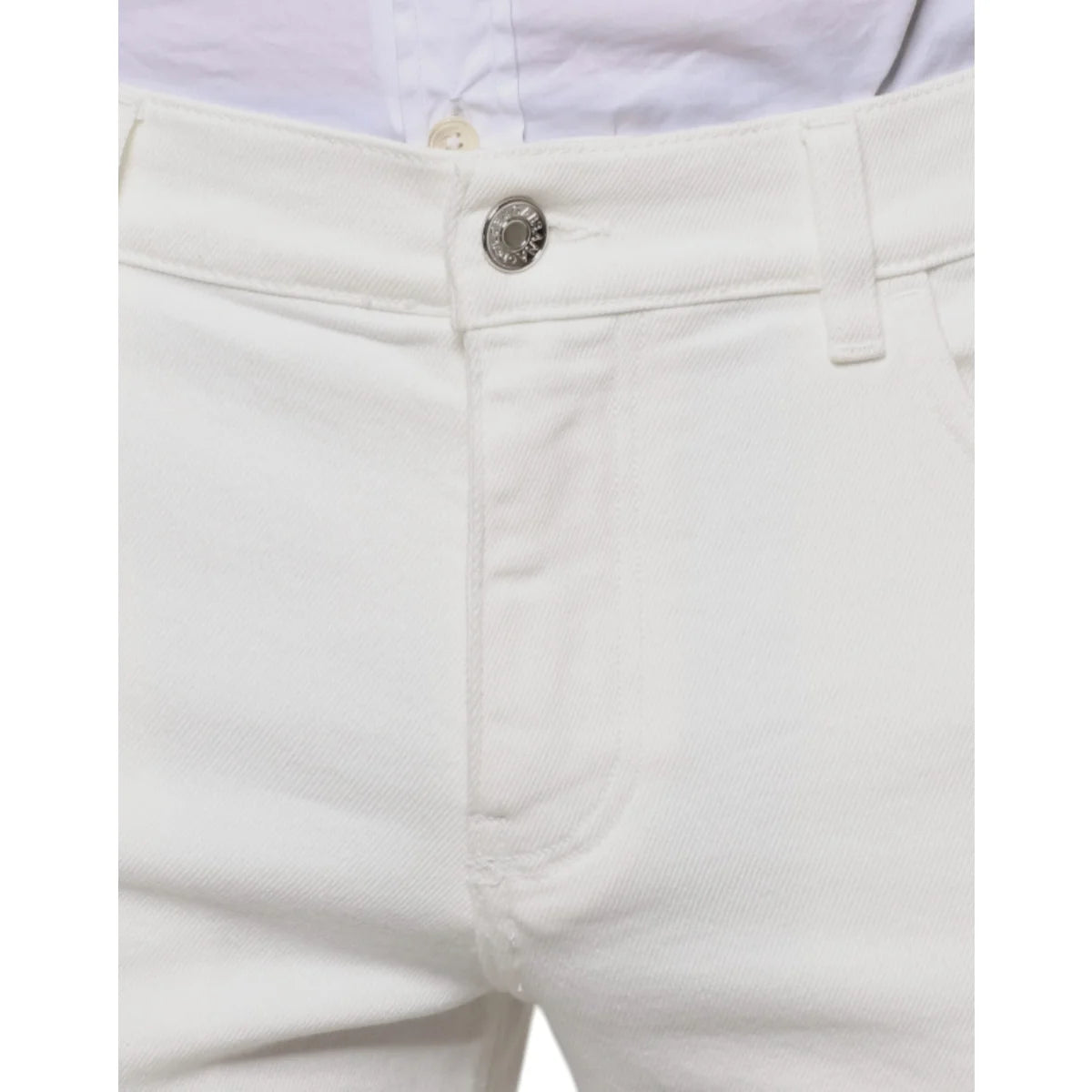 Gabbana White Denim Jeans Italian Style Luxury Made in Italy Dolce &