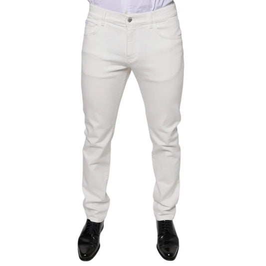 Gabbana White Denim Jeans Italian Style Luxury Made in Italy Dolce &