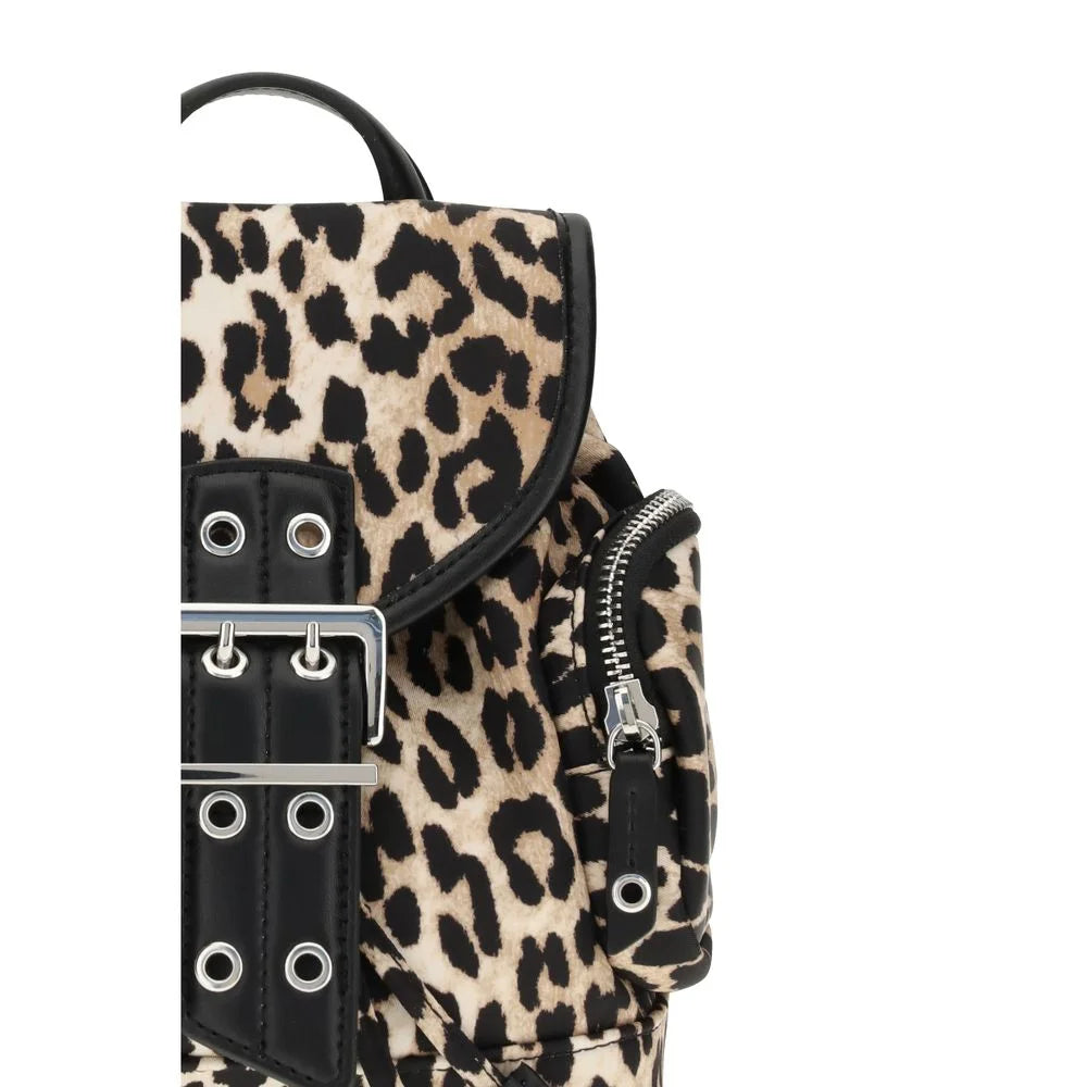 Ganni Animalier Print Nano Backpack in Recycled Polyamide