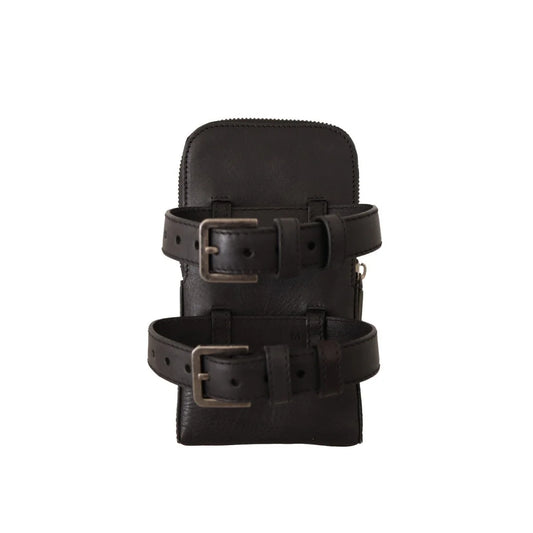 Gorgeous Dolce Gabbana Black Leather Multi Kit with Double Belt Strap &