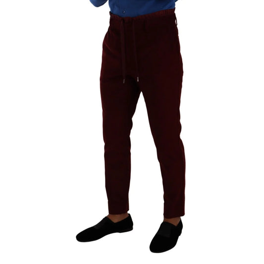 Gorgeous Dolce Gabbana Bordeaux Red Dress Trousers &