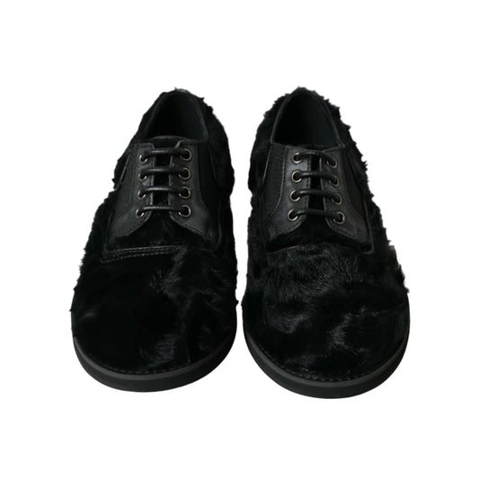 Gorgeous Dolce Gabbana Fur Derby Dress Shoes &