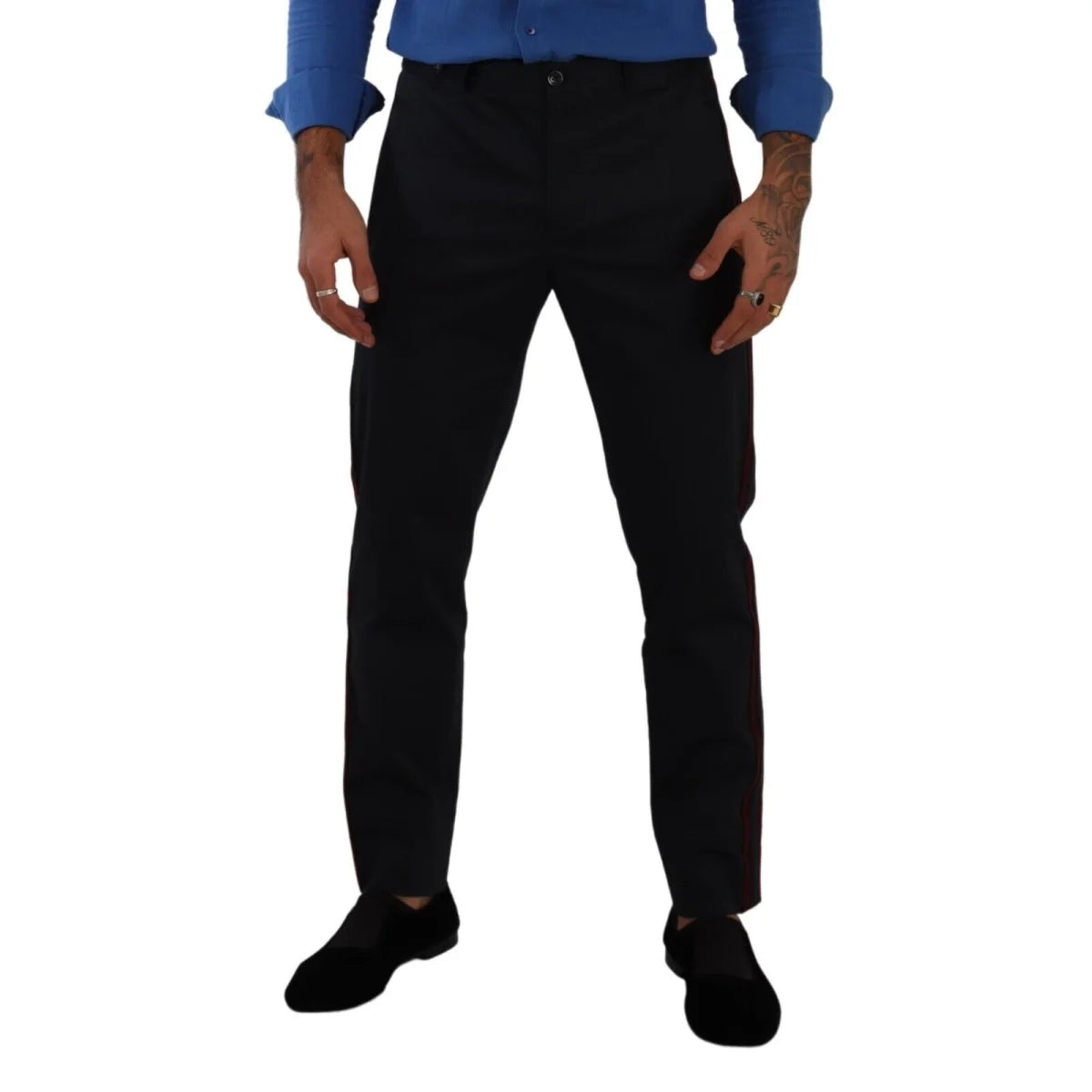 Gorgeous Dolce & Gabbana Slim Fit Chinos With Button Closure