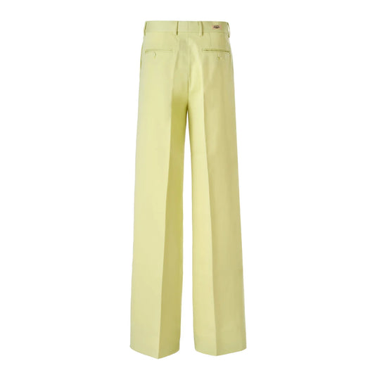 Gucci Lime Yellow Cotton Pants for Men Authentic Luxury Style