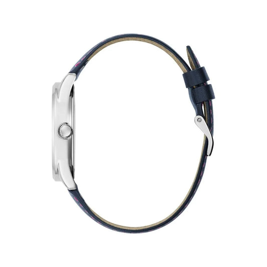 Guess Blue Leather Dress Watch