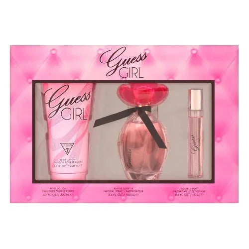 Guess Girl 3 Piece Gift Set Eau De Toilette Spray and Body Lotion Women’s Sets