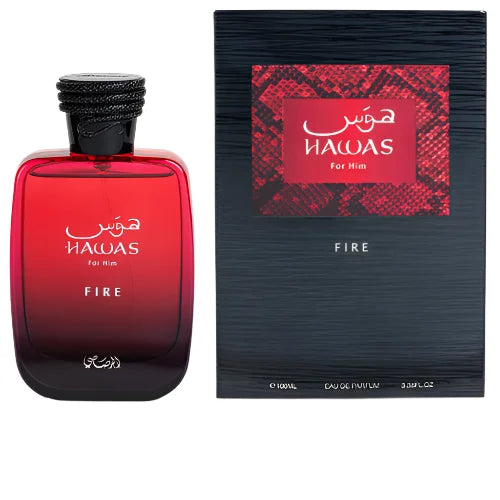 Hawas Fire Unisex Perfume Bold Intensity and Elegant Notes Fragrance Rasasi