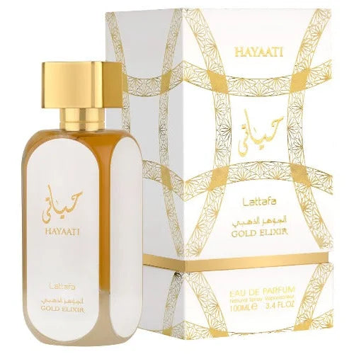 Hayaati Gold Elixir Unisex Fragrance with Lush Fruity and Rosehip Notes Lattafa