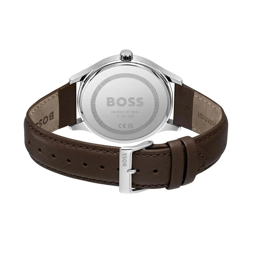 Hugo Boss Brown Leather Dress Watch