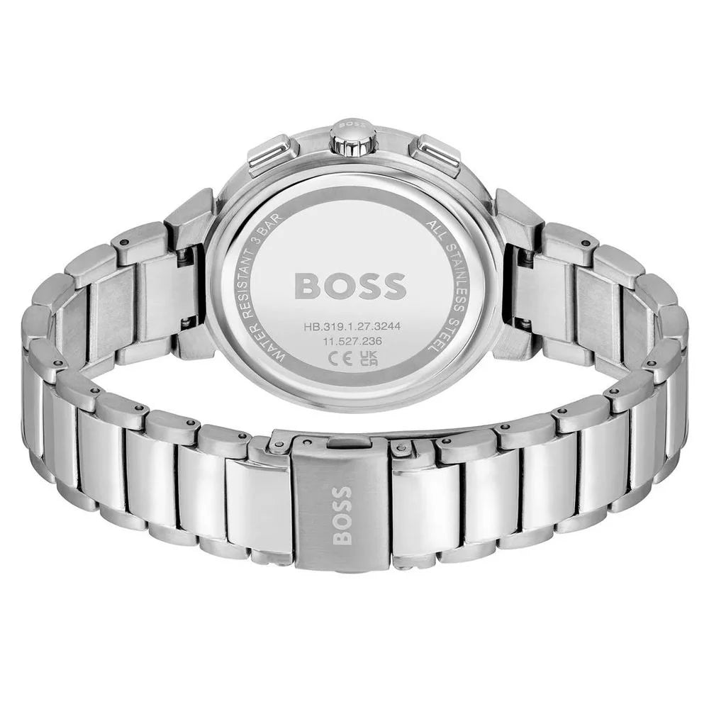 Hugo Boss Silver Stainless Steel Watch with Golden Dial 37MM
